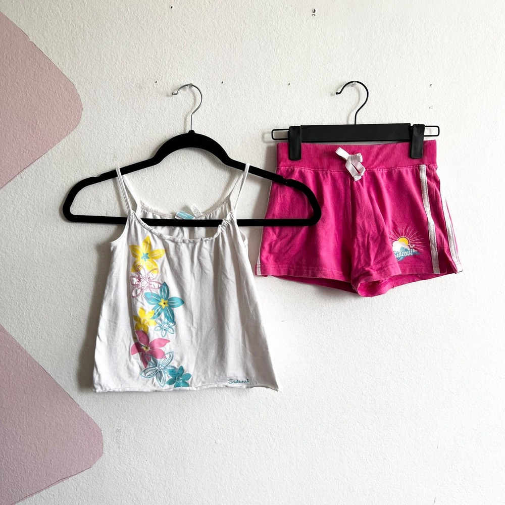 Vintage Y2K Top + Shorts Bundle Lot Girls 6/7‎ Retro 2000s Coquette Fairycore